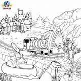 Thomas Engine Percy Train Coloring Pages Kids Friends Tank Print Activities Color Toys Games sketch template