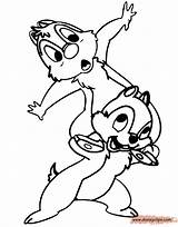 Chip Dale Coloring Pages Disney Book Funstuff Disneyclips sketch template
