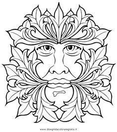 green man green man colouring pages digi stamps  drawings