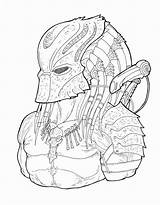 Predator Machete Masked Ronniesolano Ausmalbilder sketch template
