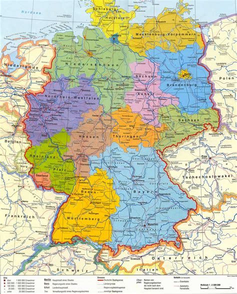 political map  germany  full size
