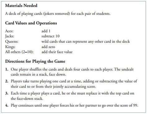 printable rules  card game