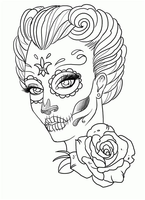 coloring pages  adults skulls jpg coloring home