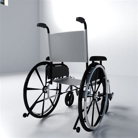 Wheelchair 3d Model 3ds Fbx Blend Dae
