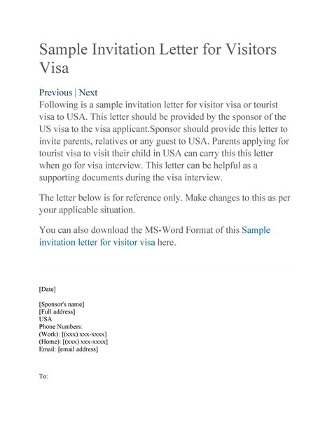 sample invitation letter  visitor visa boyfriend meeting