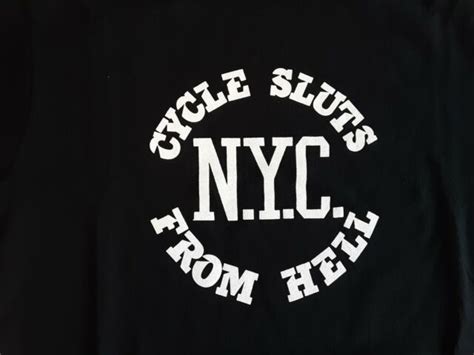 cycle sluts from hell n y c tshirt sz medium ebay