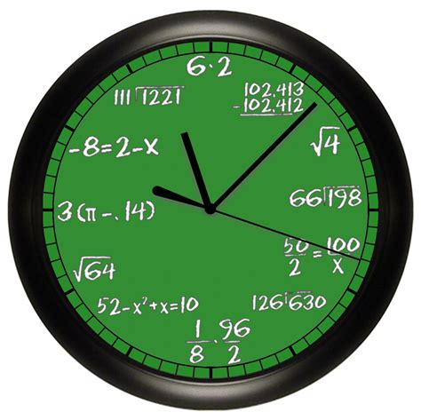 math wall clock chalkboard equations teacher professor math class