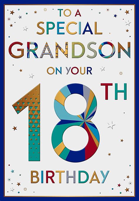 grandson  birthday card    inches words  wishes