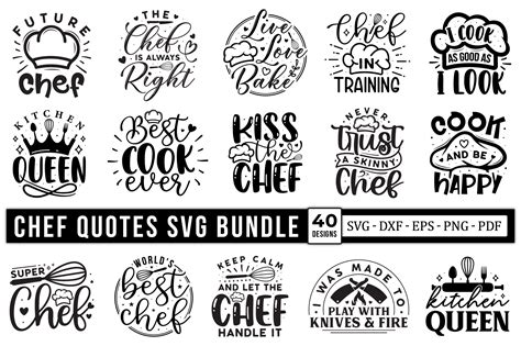 chef quotes svg bundle grafico por craftlabsvg creative fabrica