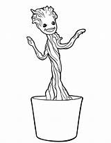Groot Coloring Pages Galaxy Guardians Baby Little Color Marvel Colouring Hellokids Christmas Kids Printable Print Grood Nightmare Before Disney Online sketch template