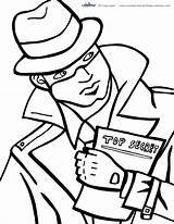 Coloring Pages Spy Kids Printable Fbi Crime Scene Secret Printables Atlanta Detective Falcons Agent Flashlight Party Print Sheets Coolest Vbs sketch template