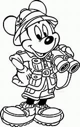 Coloring Pages Mickey Mouse Animal Kingdom Disney Safari Cartoon Drawing Colouring Getdrawings Popular Travel Book Visit Kids Sheets sketch template