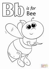Coloring Bee Letter Pages Colouring Printable Bumble Spelling Cute Clipart Color Alphabet Preschool Kids Worksheets Sheets Toddlers Supercoloring Kindergarten Print sketch template