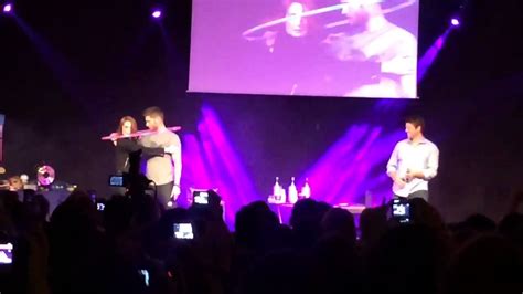 2015 5 17 spn jib6 jensen ackles misha collins and felicia day dancing youtube