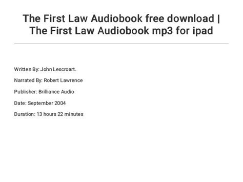 law audiobook     law audiobook mp