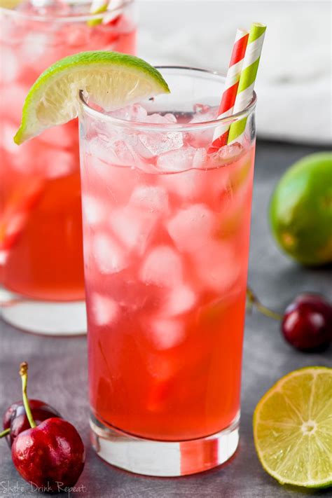 cherry lime vodka tonic recipe image 2 shake drink repeat