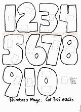 Number Numbers Coloring Pages Template Book Printable Templates Bubble Counting Quiet Color Kids Colouring Print Sheet Patterns Cut Felt Make sketch template