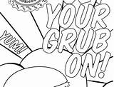 Grub Grill sketch template