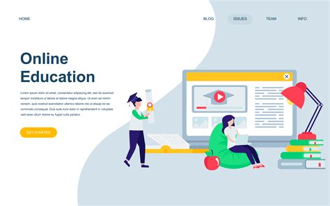modern flat web page design template   education  vector