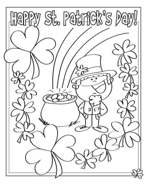 happy st patricks day coloring pages  printable bunga