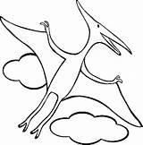 Coloring Pterodactyl Getcolorings sketch template