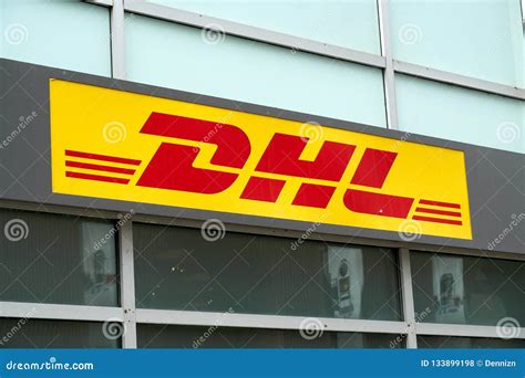 dhl office  sign editorial stock photo image  architecture