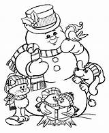 Snowman Navidad Justcolor Colorear Snowmen Claus sketch template