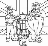 Asterix Obelix Coloring Britten Pages Bij Fun Kids Brittania God Save sketch template