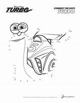 Turbo Coloring Pages Dots Connect Kids Dreamworks Pages2 Print Printable Cartoons Movie Party Livingmividaloca Tweet sketch template