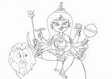 Navratri Coloring Pages Dussehra Festival Drawing Kids Sketches Colouring Dasara Sketch Drawings Printable Color Happy Related Familyholiday Ravan Festivals Diwali sketch template