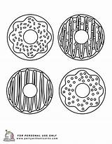 Donut Doughnut Donuts Partywithunicorns sketch template