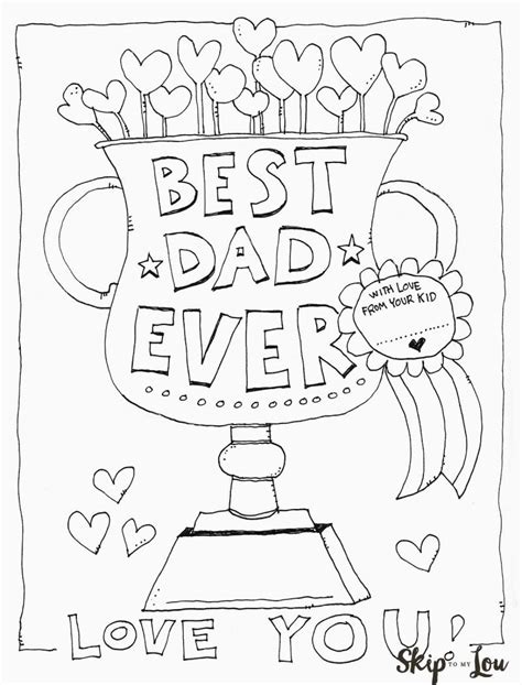 fathers day coloring page   great card  dad