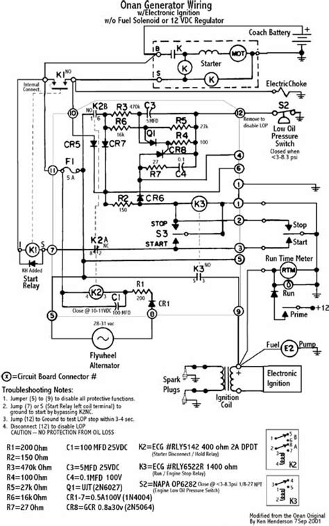onan   rv generator wiring diagrams wiring digital  schematic
