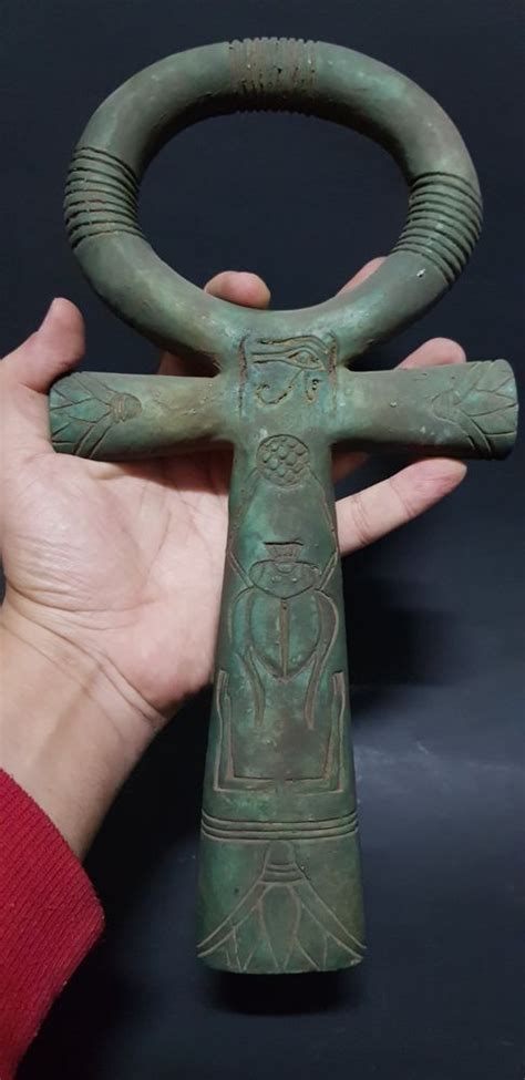 rare ancient egyptian antiques art ankh key of life egypt stone 3150