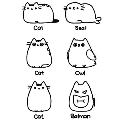printable pusheen coloring page  print  color