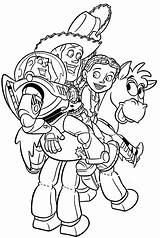 Coloring Toy Story Jessie Pages Gang sketch template