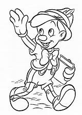 Coloring Pages Pinocchio Printable Cartoon Print Animated Kids sketch template
