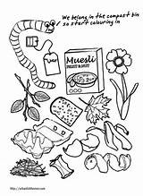 Compost Coloring Kids Worksheets Colouring Composting Pages Worm Grade Science Fun Worksheet Sustainability Printable Sustainable Living Garden Kindergarten Cycle Choose sketch template