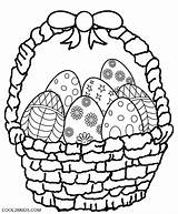 Easter Egg Coloring Pages Basket Printable Kids sketch template