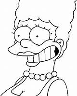 Marge Simpsons Maquillee Colorier Dile Importa Animados Imprimé Fois Coloriages sketch template