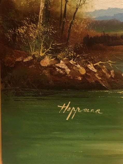 horst hoppman large oil  canvas landscape painting ebay