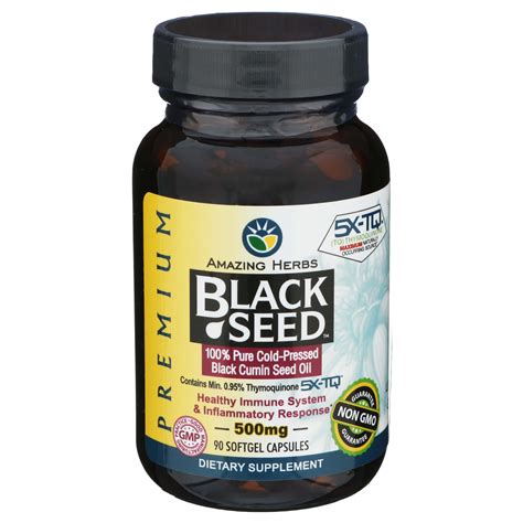 amazing herbs black seed 100 black cumin seed oil 500 mg shop herbs