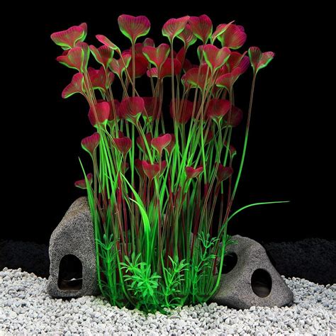 xelparuc large aquarium plants artificial plastic fish tank plants