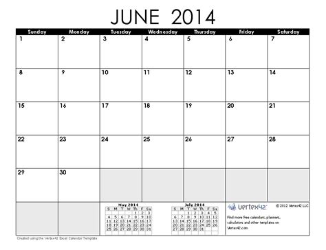 June 2014 Calendar Printable 2 Printable Calendar 2014