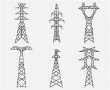 Pylon Vector Electric Collection Freevector Graphics sketch template