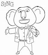 Sing Koala Dos Canta sketch template