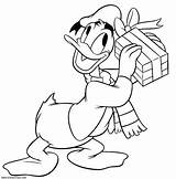 Duck Donald Coloring Christmas Pages Part Printable Getdrawings Getcolorings sketch template