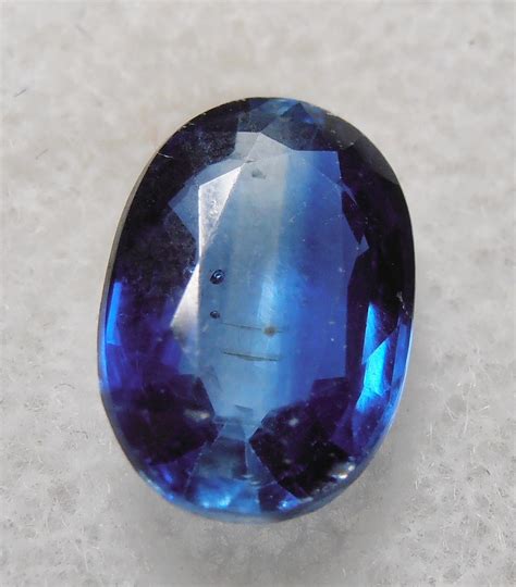 kyanite faceted gemstone    mm ct