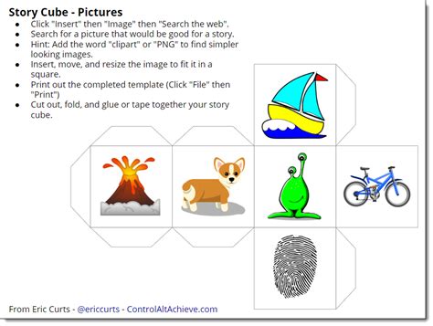 control alt achieve create   story cubes  google drawings