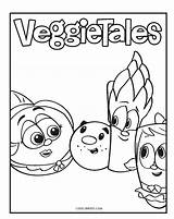 Coloring Veggie Tales Pages Kids Printable sketch template